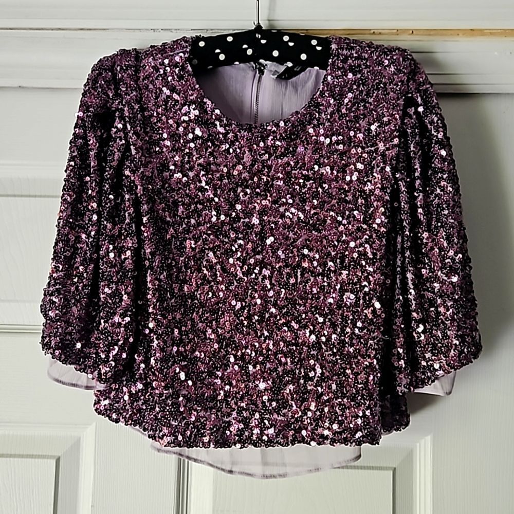 💟💜💟💜💟💜 ENDLESS ROSE Sequined Top 💟💜💟💜💟💜 - Picture 3 of 15